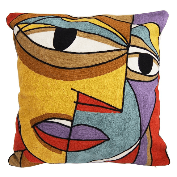 18x18 Pillow Handstitch Wiping Women Portrait Picasso Inspired Decorative Cushion case