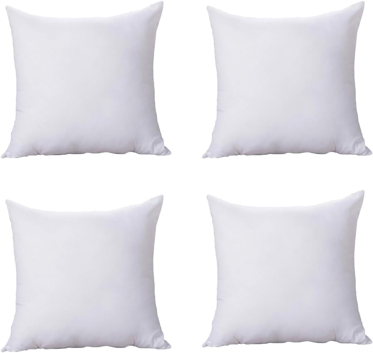 18x18 Pillow Inserts Set of 4, Soft & Comfortable Pillow Stuffing, Bedding Throw Pillows Cushion, Throw Pillow Inserts for Bed, Couch and Cushion