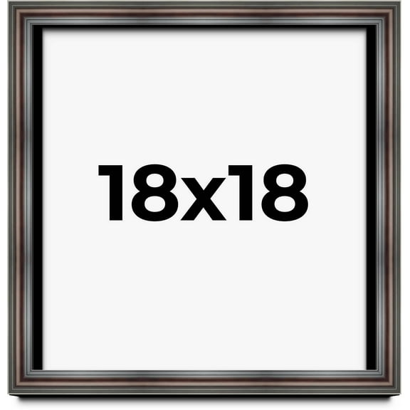 18x18 Shadow Box Frame Brown Cherry | 2.625 Inches Deep Pine Wood Traditional Shadowbox Display