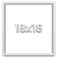 thumbnail image 1 of 18x18 Shadow Box Frame White | 1 Inches Deep Real Wood Contemporary Shadowbox Display Frame | UV, 1 of 6