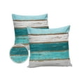 18x18 Waterproof Outdoor Pillow Covers Farmhouse Teal Blue Green