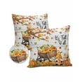 18x18 Waterproof Outdoor Pillow Covers Thanksgiving Fall Gnome Pumpkin
