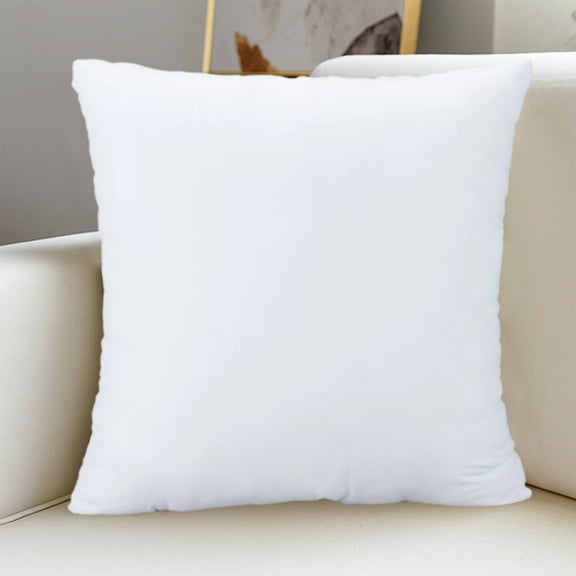 18x18 White Down Pillow Core, Soft Polyester Pillow for Sofa, Bed, or Decorative Pillowcases, Easy to Clean, Durable and Supportive, Ideal for Living Room or Bedroom Use.