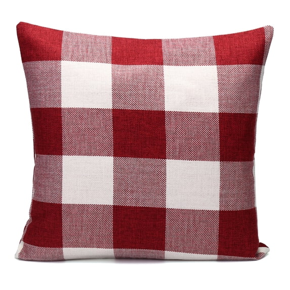 18x18 inch Retro Style Plaid Decorative Throw Pillow Case Cushion Cover Pillowslip Protector Bedroom Couch Sofa Bed Patio Chair Home Car Decor