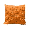thumbnail image 1 of 18x18in 3D Tufted Pumpkin Fluffy Plush Throw Pillow Cover Hidden Zipper Soft Autumn Sofa Bedroom Decor Cushion, 1 of 3