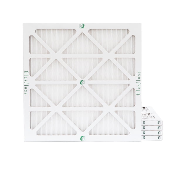 18x18x1 MERV 10 Pleated HVAC Air Filters by Glasfloss. ( Quantity 5 ) Exact Size: 17-1/2 x 17-1/2 x 7/8