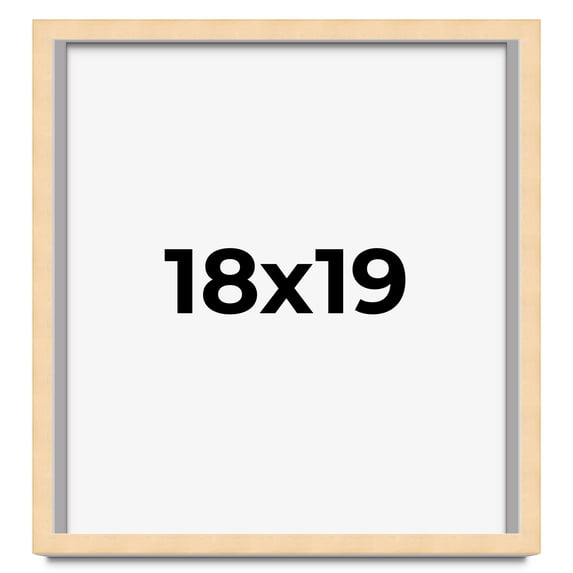 18x19 Frame Beige Real Wood Picture Frame Width 0.75 inches | Interior Frame Depth 0.5 inches |
