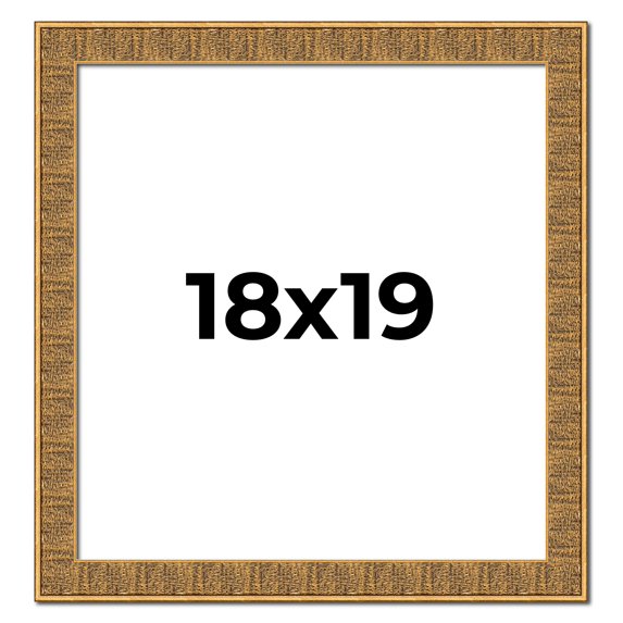 18x19 Frame Black and Gold Distressed Solid Wood Sonoma Picture Frame | 1.625 Inch Moulding Width |