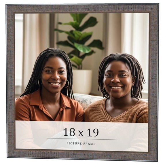 18x19 Frame Blue Kingsley Pewter Solid Wood Picture Frame Width 0.75 Inches |Interior Depth 0.5