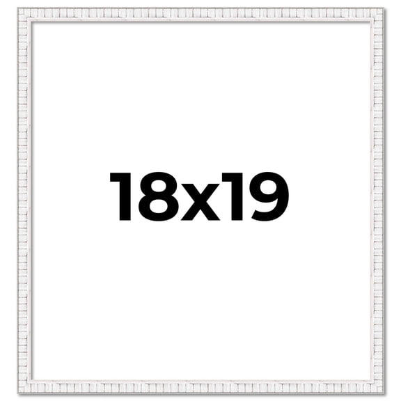18x19 Frame White Real Wood Picture Frame Width 0.75 inches | Interior Frame Depth 0.5 inches |