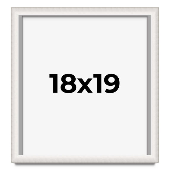 18x19 Shadow Box Silver Brushed Striped Display Frame | 1.625 Inches Deep | 1 Inch Moulding Width |
