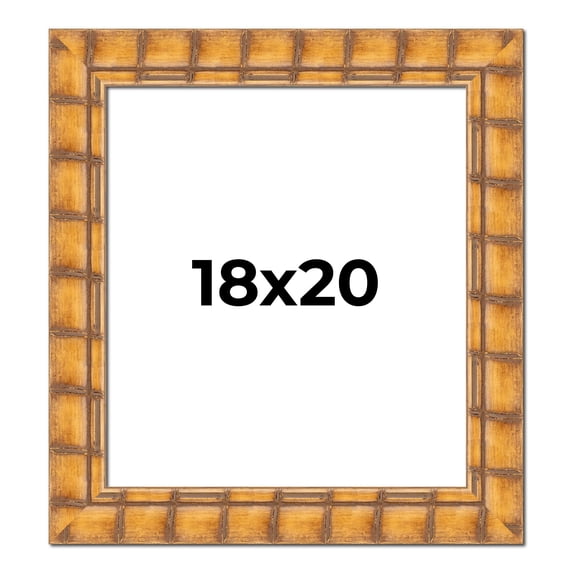 18x20 Frame Beige Real Wood Picture Frame Width 3 inches | Interior Frame Depth 0.5 inches |