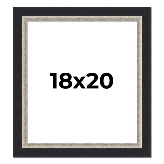 18x20 Frame Black Real Wood Picture Frame Width 2.25 Inches | Interior Frame Depth 0.5 Inches |