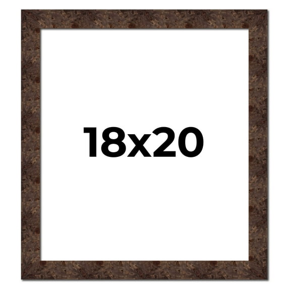 18x20 Frame Brown Burl Real Wood Picture Frame Width 1.625 Inches | Interior Frame Depth 0.5 Inches
