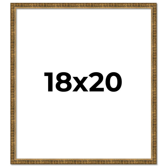 18x20 Frame Gold Kingsley Distressed Solid Wood Picture Frame Width 0.75 Inches | Interior Frame