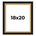 thumbnail image 1 of 18x20 Frame Gold Real Wood Picture Frame Width 2.25 Inches | Interior Frame Depth 0.5 Inches |, 1 of 8