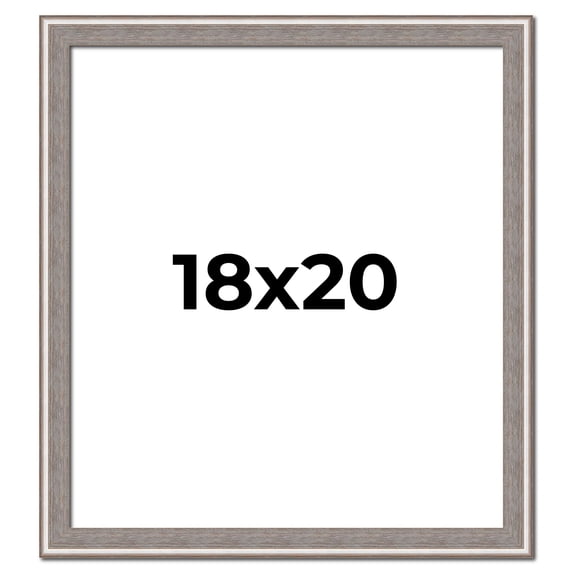 18x20 Frame Grey Real Wood Picture Frame Width 1.25 inches | Interior Frame Depth 0.5 inches | Hans