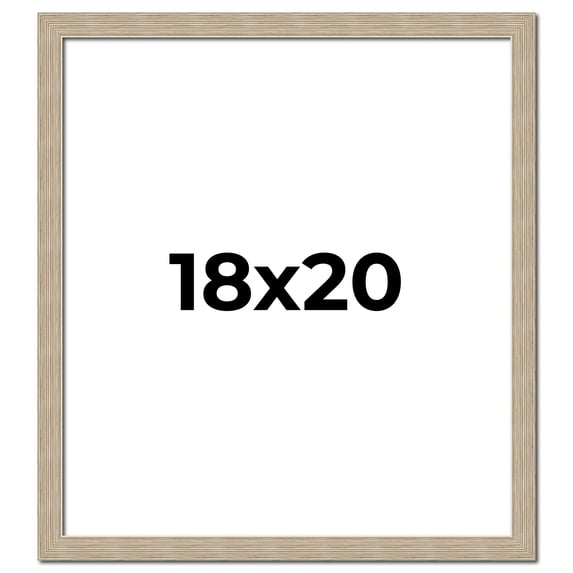 18x20 Frame Grey Solid Wood Picture Frame Width 1 Inches | Interior Frame Depth 0.5 Inches |