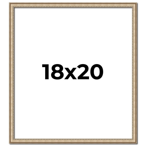 18x20 Frame Silver Real Wood Picture Frame Width 0.75 Inches | Interior Frame Depth 0.5 Inches |
