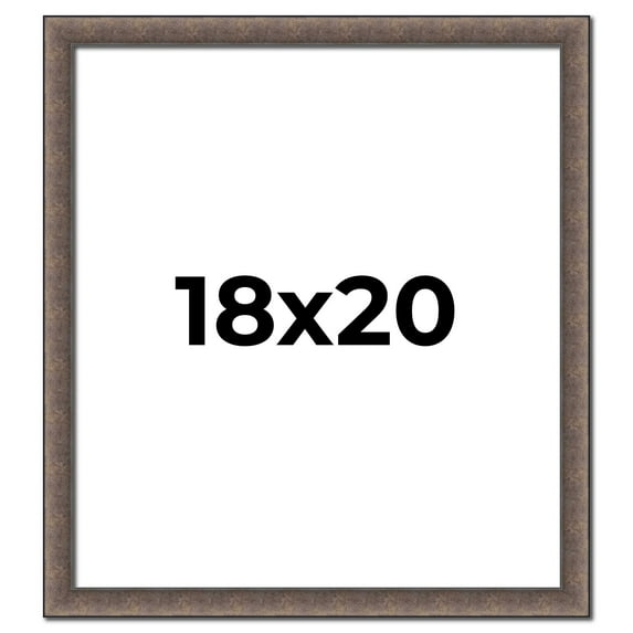 18x20 Frame Silver Real Wood Picture Frame Width 1.25 Inches | Interior Frame Depth 0.5 Inches |