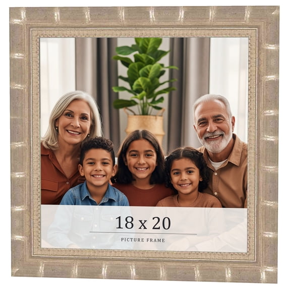 18x20 Frame Silver Real Wood Picture Frame Width 1.5 inches | Interior Frame Depth 0.5 inches |
