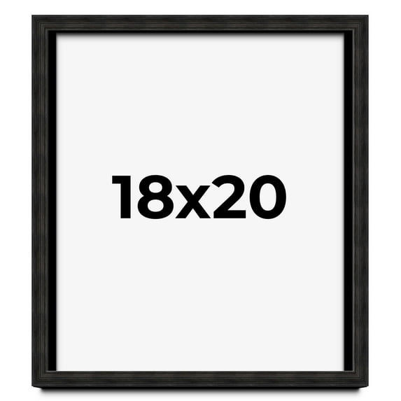 18x20 Shadow Box Black Rustic Barnwood Display Frame | 1.125 Inch Deep | 0.875 Inch Moulding Width