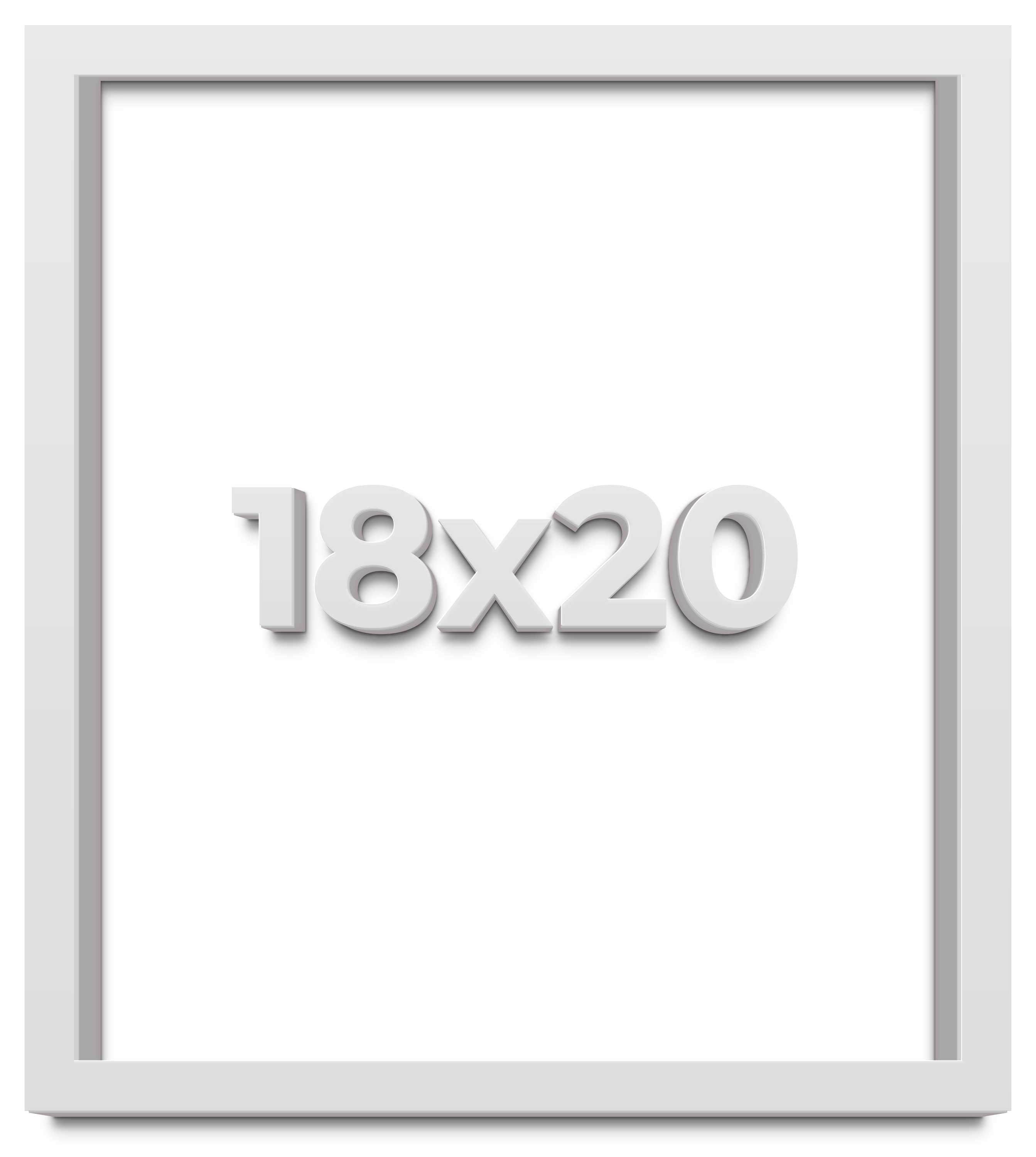 18x20 Shadow Box High Gloss White Display Frame | 1.625 Inches Deep | 1 ...