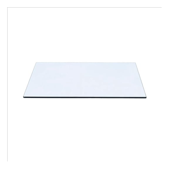 18x20 Tempered Glass Table Top, 3/8" Thick - Rectangle Clear Glass Table Top with Flat Polish Edge, Replacement Table Top for Dining & Accent Tables