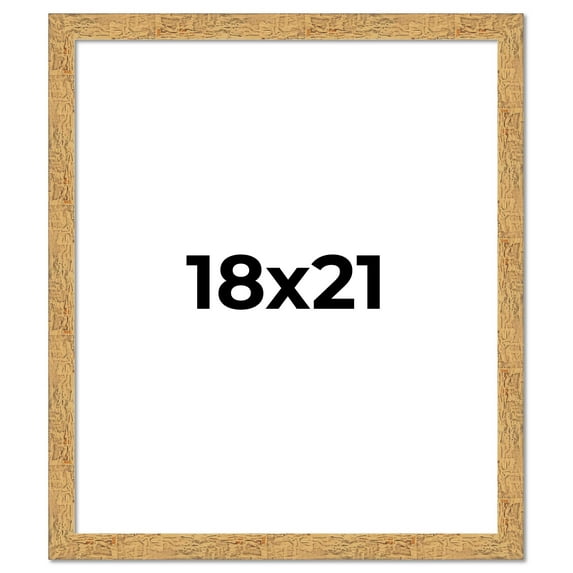 18x21 Frame Beige Real Wood Picture Frame Width 1.25 inches | Interior Frame Depth 0.5 inches |