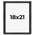 thumbnail image 1 of 18x21 Frame Black Charcoal Grey Wood Textured Picture Frame | 0.75 Inch Moulding Width | Gunmetal, 1 of 8