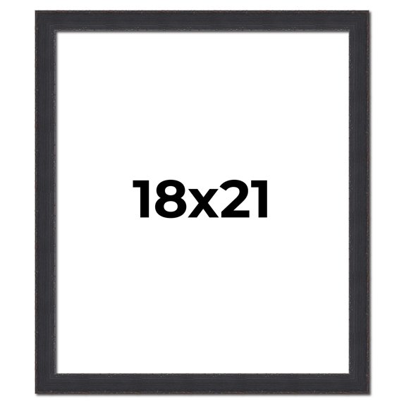 18x21 Frame Black Real Wood Picture Frame Width 1.25 Inches | Interior Frame Depth 0.5 Inches |