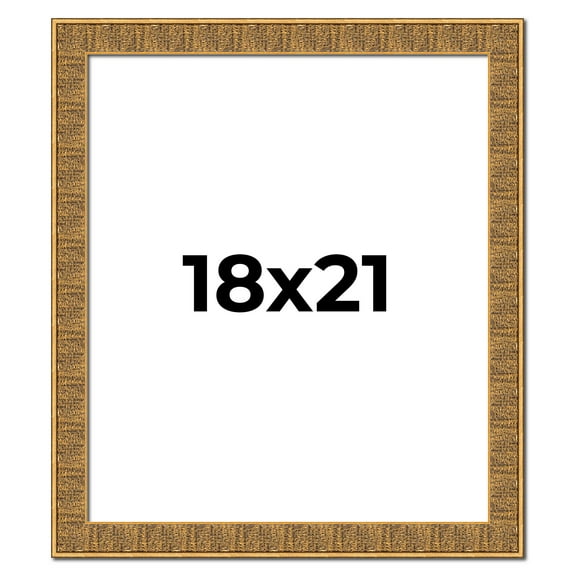 18x21 Frame Black and Gold Distressed Solid Wood Sonoma Picture Frame | 1.625 Inch Moulding Width |