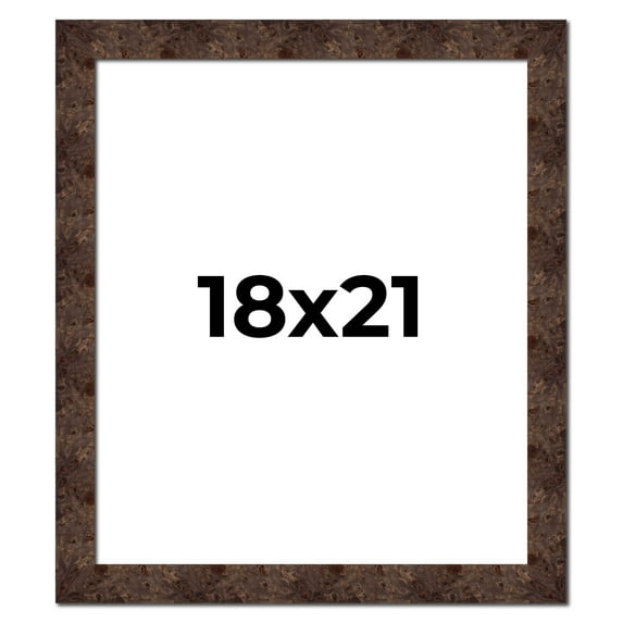 18x21 Frame Brown Burl Real Wood Picture Frame Width 1.625 Inches | Interior Frame Depth 0.5 Inches