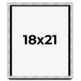 thumbnail image 1 of 18x21 Frame Brushed Silver Solid Wood Picture Frame | 0.75 Inch Moulding Width | Rabbet Depth 0.75, 1 of 5