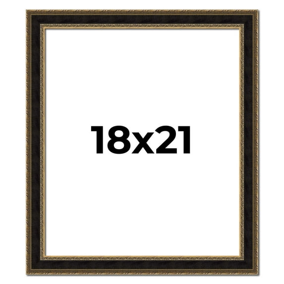 18x21 Frame Gold Antique Vintage Sold Wood Picture Frame | 1.75 Inch Moulding Width | Interior