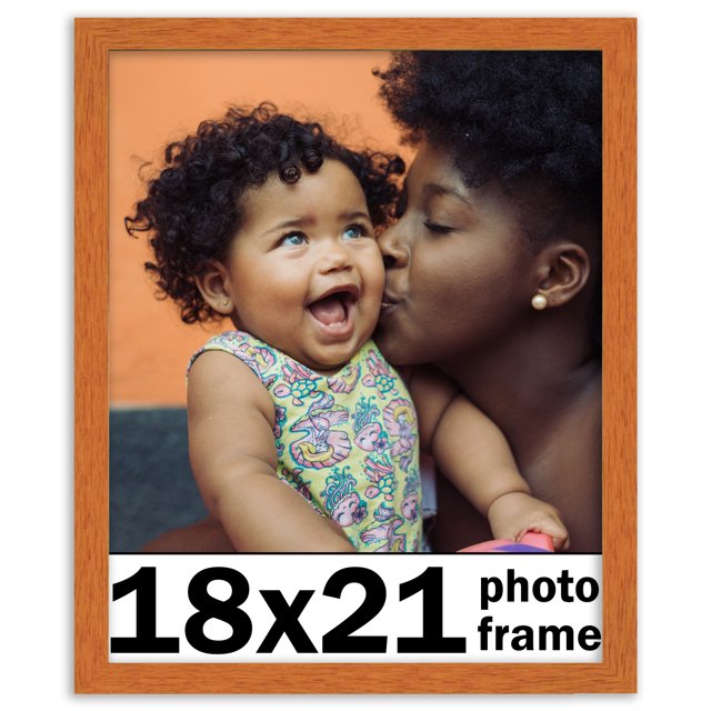 18x21 Frame Honey Pecan Brown Picture Frame Modern Photo Frame