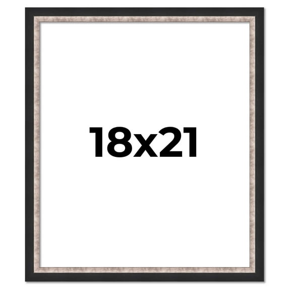 18x21 Frame Silver Real Wood Picture Frame Width 1.25 Inches | Interior Frame Depth 0.75 Inches |