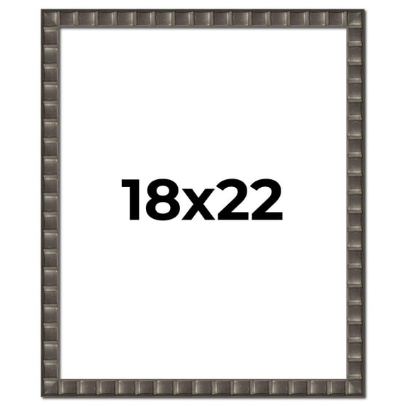 18x22 Frame Black Brown Chestnut Mosaic Solid Wood Picture Frame | 1.125 Inch Moulding Width |