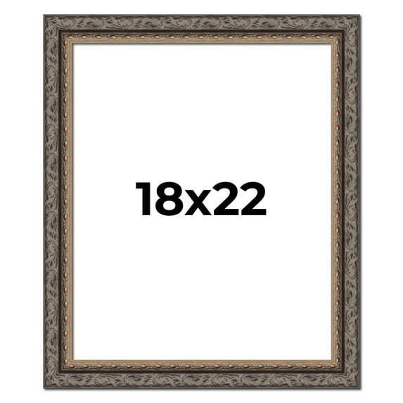 18x22 Frame Black Real Wood Picture Frame Width 2 inches | Interior Frame Depth 0.5 inches | Fitz