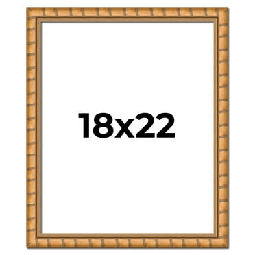 18x22 Frame Gold Real Wood Picture Frame Width 1.5 inches | Interior Frame Depth 0.5 inches |