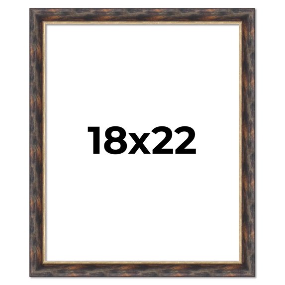 18x22 Frame Gold Real Wood Picture Frame Width 1.5 inches | Interior Frame Depth 0.5 inches |