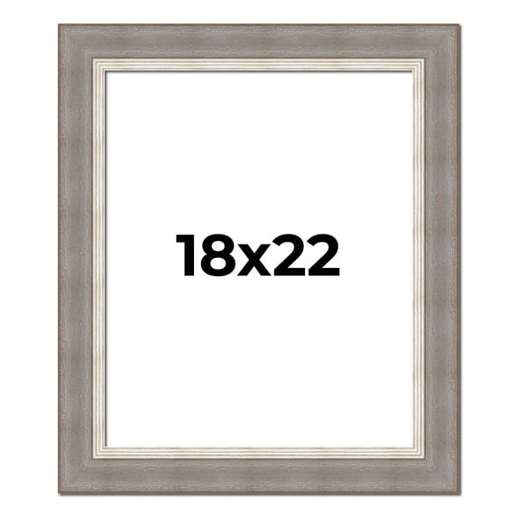 18x22 Frame Grey Real Wood Picture Frame Width 2.75 Inches | Interior Frame Depth 0.5 Inches |