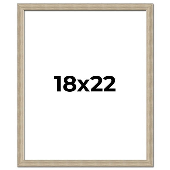 18x22 Frame Grey Solid Wood Picture Frame Width 1 Inches | Interior Frame Depth 0.5 Inches |