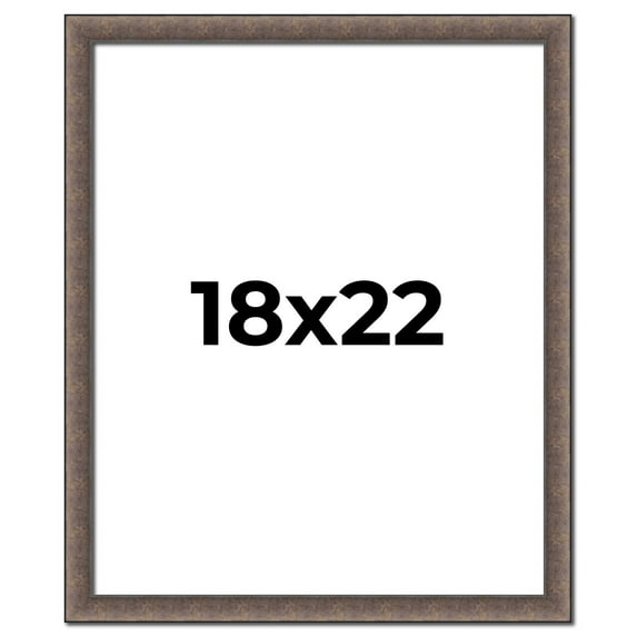 18x22 Frame Silver Real Wood Picture Frame Width 1.25 Inches | Interior Frame Depth 0.5 Inches |