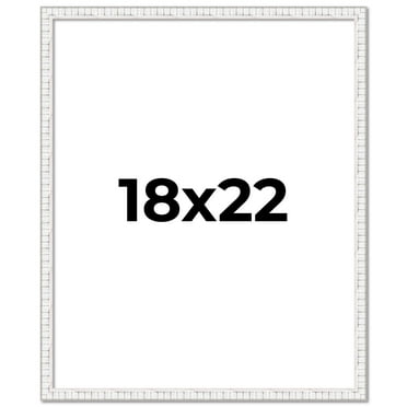 18x22 Frame White Real Wood Picture Frame Width 0.75 inches | Interior Frame Depth 0.5 inches |