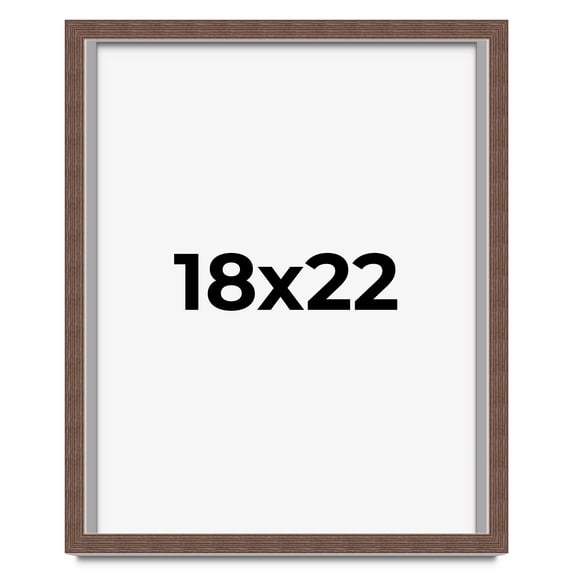 18x22 Shadow Box Frame Brown | 1.125 inches Deep Real Wood Rustic Shadowbox Display Frame | UV