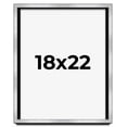 thumbnail image 1 of 18x22 Shadow Box Frame Silver | 1.375 Inches Deep Real Wood Contemporary Shadowbox Display Frame |, 1 of 7