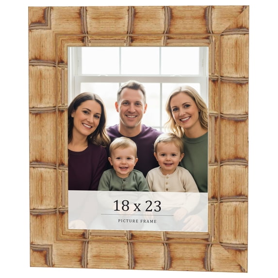 18x23 Frame Beige Real Wood Picture Frame Width 3 inches | Interior Frame Depth 0.5 inches |