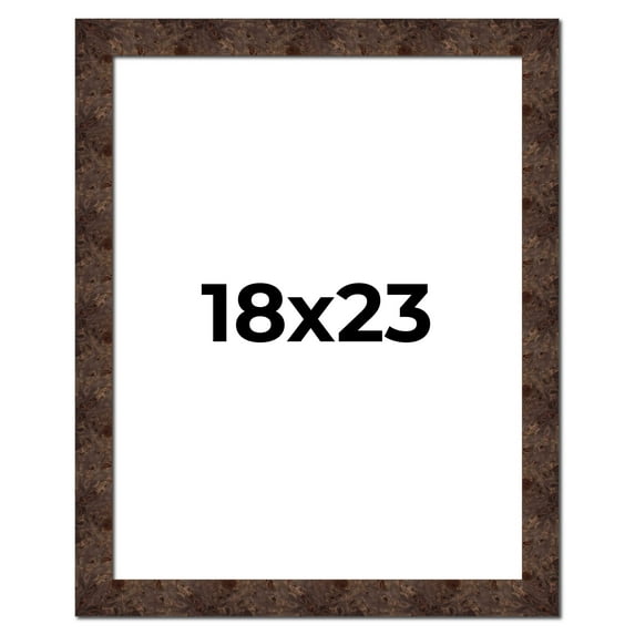 18x23 Frame Brown Burl Real Wood Picture Frame Width 1.625 Inches | Interior Frame Depth 0.5 Inches