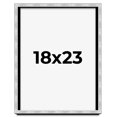 thumbnail image 1 of 18x23 Frame Brushed Silver Solid Wood Picture Frame | 0.75 Inch Moulding Width | Rabbet Depth 0.75, 1 of 5